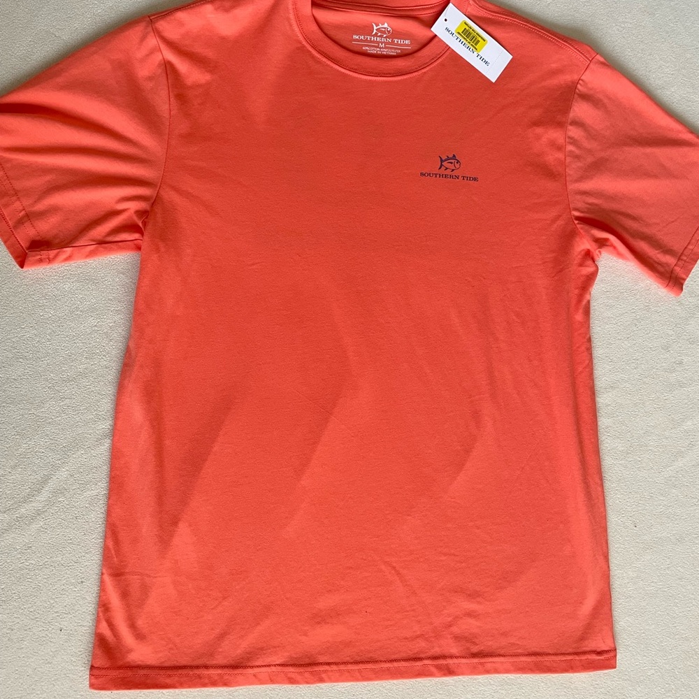 Peach short sleeve shirt with frocket